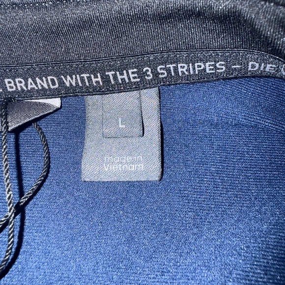 Adidas Performance Full Zip Golf Jacket Men’s L Navy 3 Stripes NWOT - Picture 7 of 11